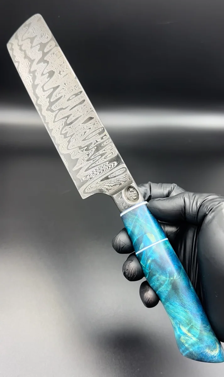 Damascus Nakiri, Ocean Resin