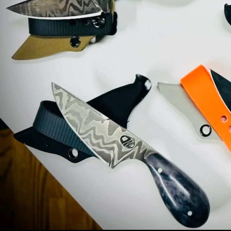 Damascus Neck Knife, Storm
